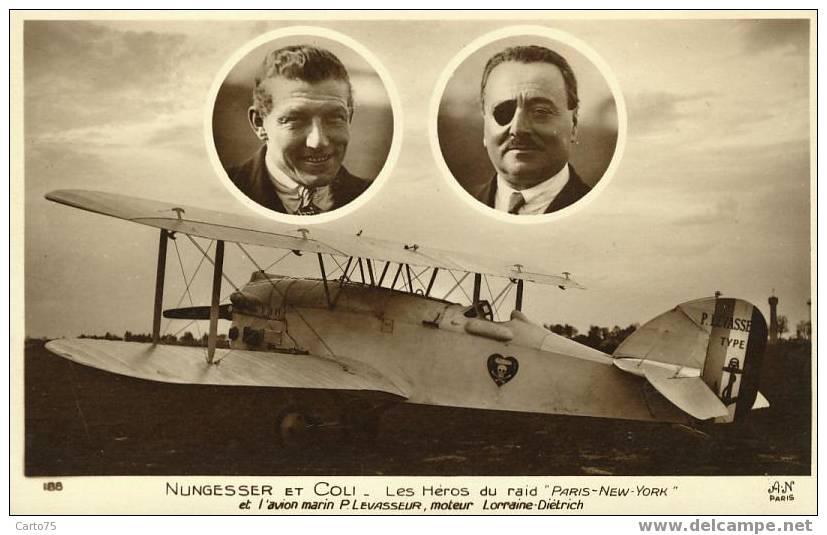 NUNGESSER Et COLI - Raid Paris New York - Avion Marin - 1919-1938: Entre Guerres