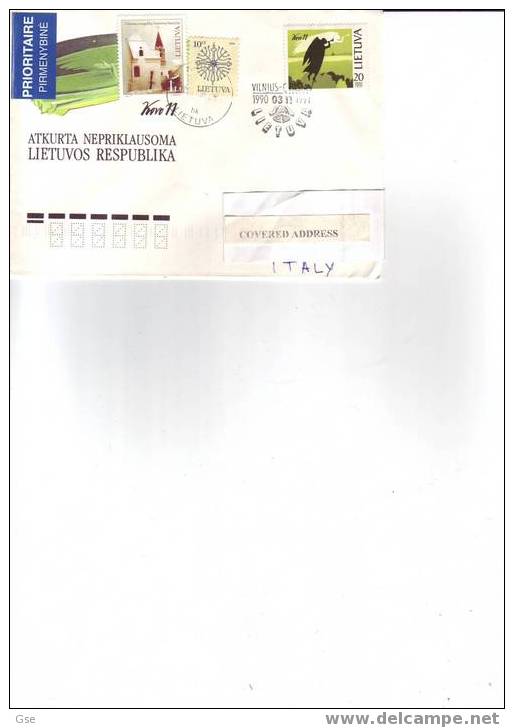 LITUANIA 1991 - FDC - Yvert 404 - Annullo Speciale Illustrato - Pâques