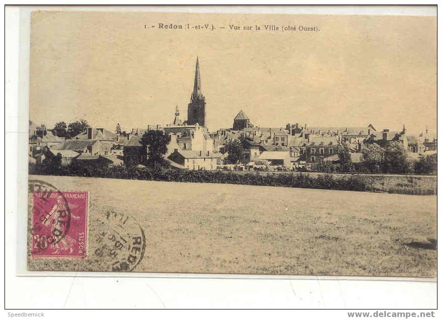 35-RD-6 Redon Vue Sur La Ville 1 éditeur Illisible - Redon