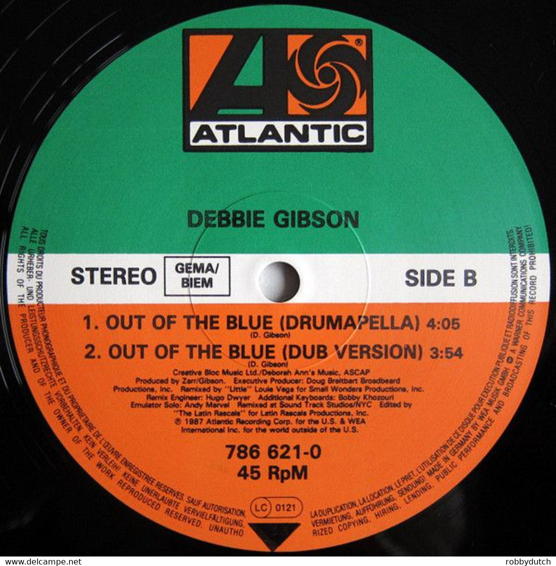 * 12" * DEBBIE GIBSON - OUT OF THE BLUE (1987) - 45 Rpm - Maxi-Single