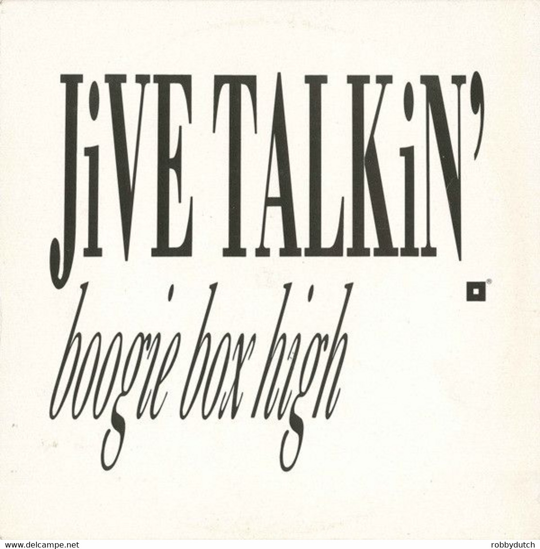 * 12" * BOOGIE BOX HIGH - JIVE TALKIN' (1987) - 45 Toeren - Maxi-Single