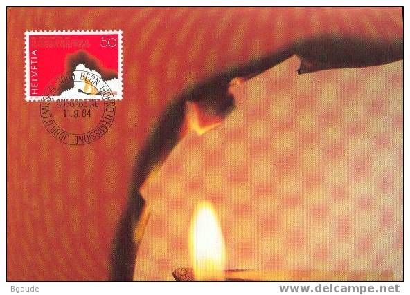 SUISSE CARTE MAXIMUM NUM.YVERT 1212 Prevention Des Incendies - Cartes-Maximum (CM)