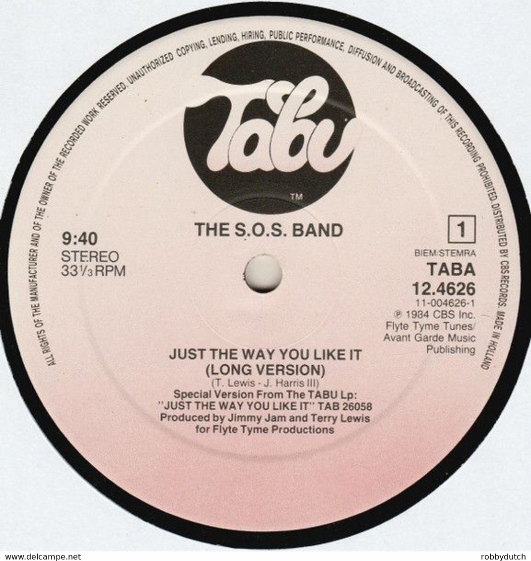 * 12" * S.O.S. BAND - JUST THE WAY YOU LIKE IT (long Version) 1983 - 45 Toeren - Maxi-Single