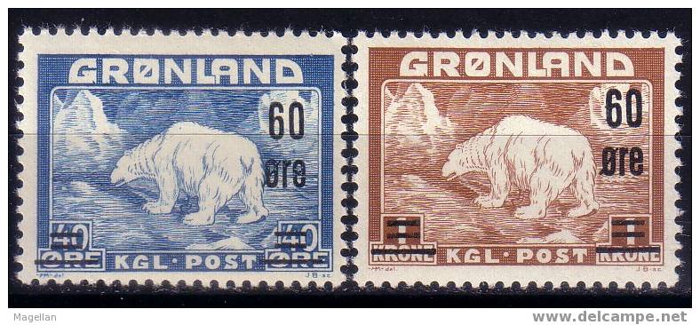 Groenland - Yvert N° 28/29 Neufs ** (MNH) - Ours Polaires - Unused Stamps