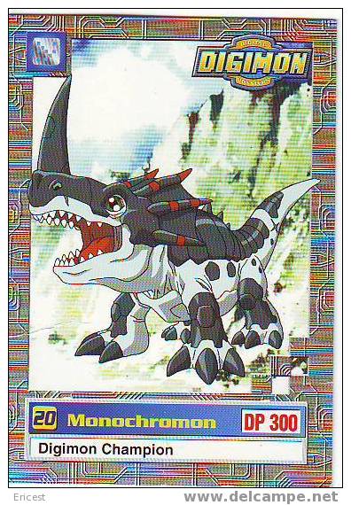 DIGIMON CARTE 20 MONOCHROMON (carte Abimée) - Sonstige & Ohne Zuordnung