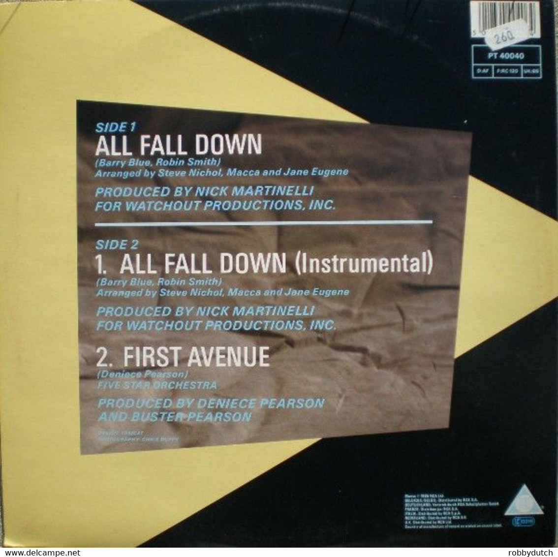 * 12" * FIVE STAR - ALL FALL DOWN (M&M Remix) - 45 Rpm - Maxi-Single