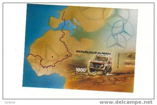 MALI-PARIS DAKAR 1983-MERCEDES-BL MI 22***non Dentelé-MNH Imperforated - Voitures