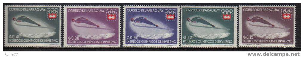 E252 - PARAGUAY , N. 737/741 *** - Hiver 1964: Innsbruck