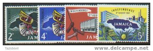 JAMAICA - 1962 Independent State. Maps. Scott 181-4. - Jamaica (1962-...)