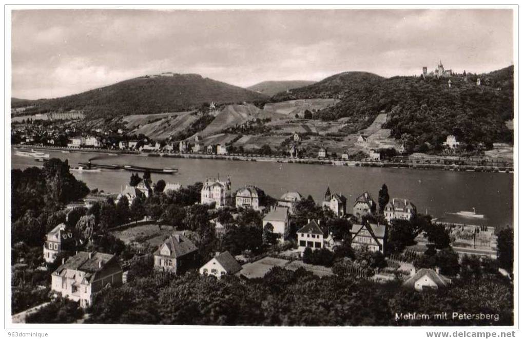 Mehlem Mit Petersberg - Fotokarte - Petersberg