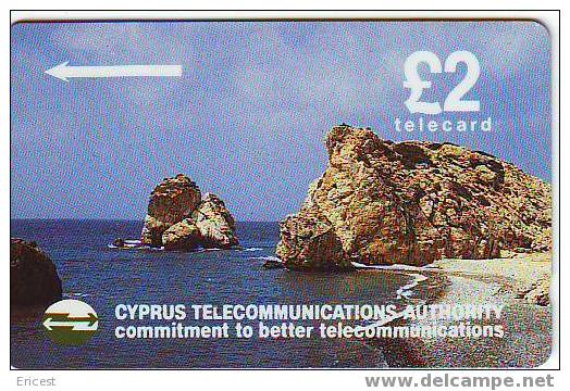 CHYPRE TELECARD 2 PHOTO DE ROCHERS N° 14CYPB406722 B ETAT COURANT - Chipre