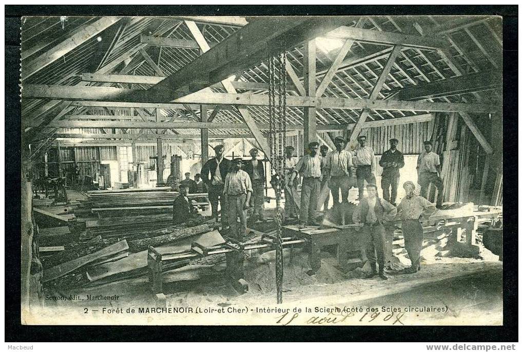 41 - FORET DE MARCHENOIR - Interieur De La Scierie - TRÉS BELLE CARTE - Marchenoir