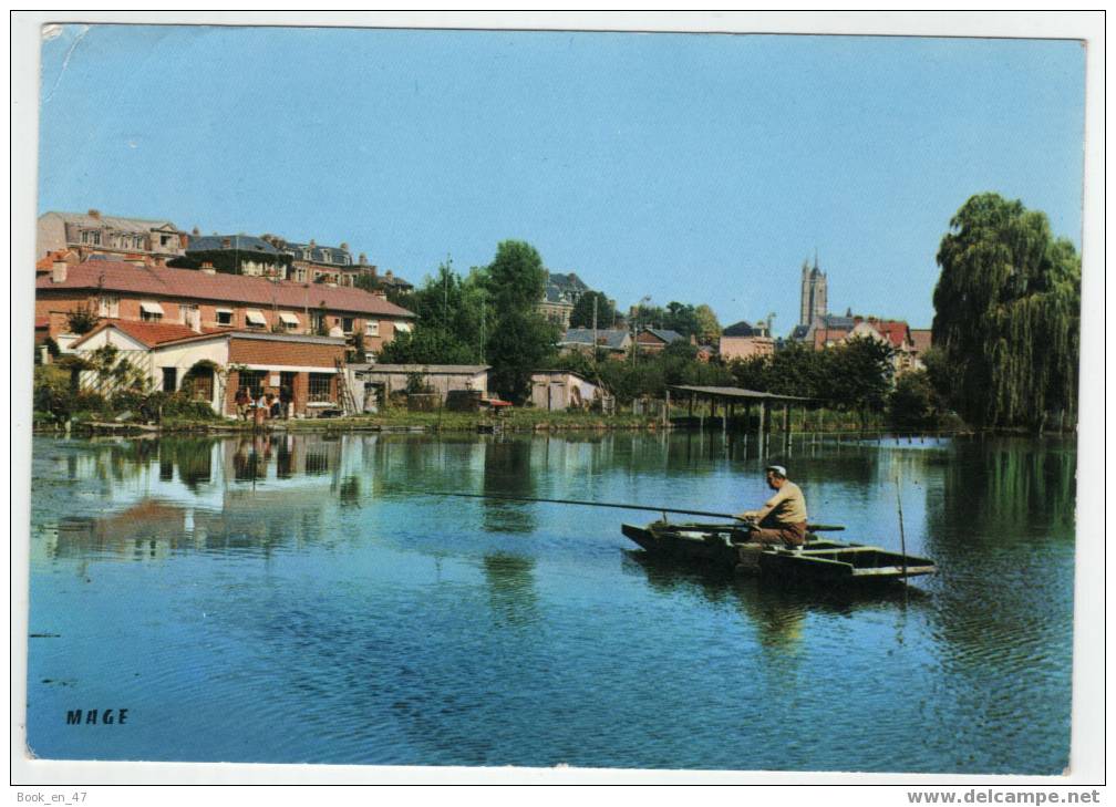 {32568} 80 Somme Peronne , Vue De L' Etang Saint Denis , Animée , Pêcheur - Peronne