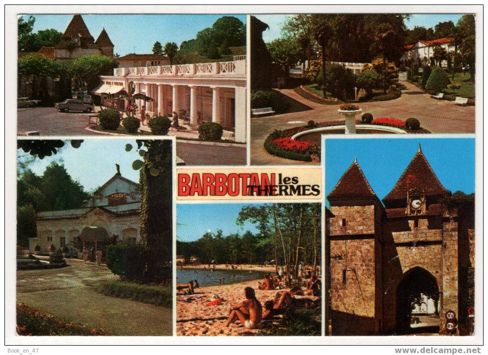 {32553} 32 Gers Barbotan Les Thermes , Multivues . Lac L' Uby , Porche église , Bains De Boue , Parc - Barbotan