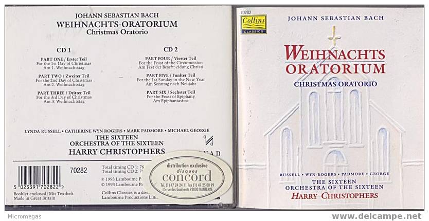 Bach : Oratorio De Noël. The Sixteen, Dir. Harry Christophers. - Klassik