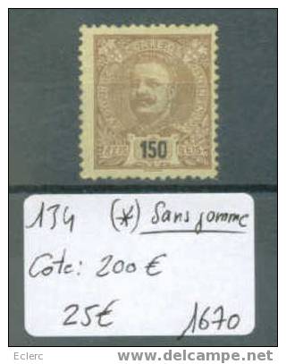 PORTUGAL    No Michel 134 (*)  ( Sans Gomme )      Cote : 200 € - Unused Stamps