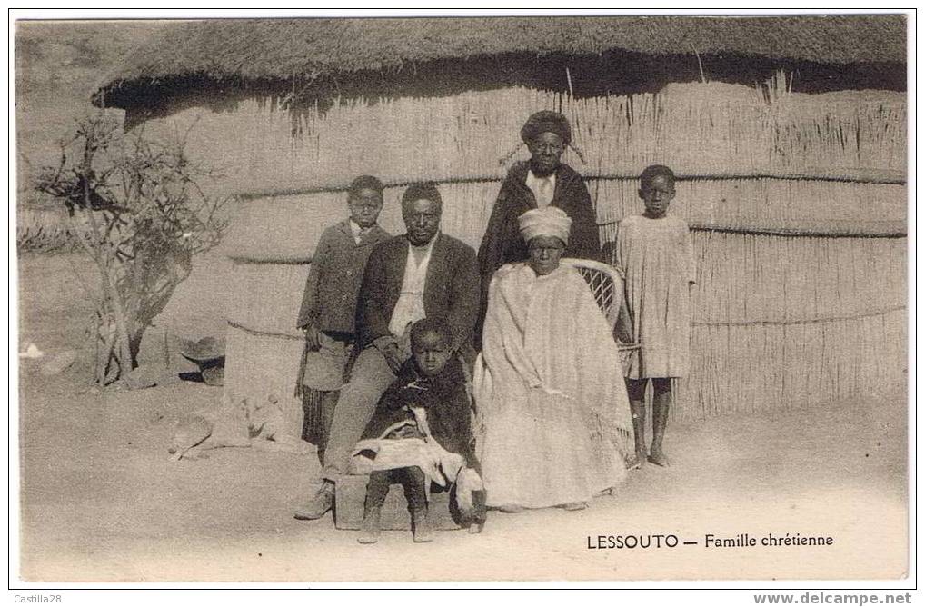 Cpa LESSOUTO Famille Chrétienne - Lesotho