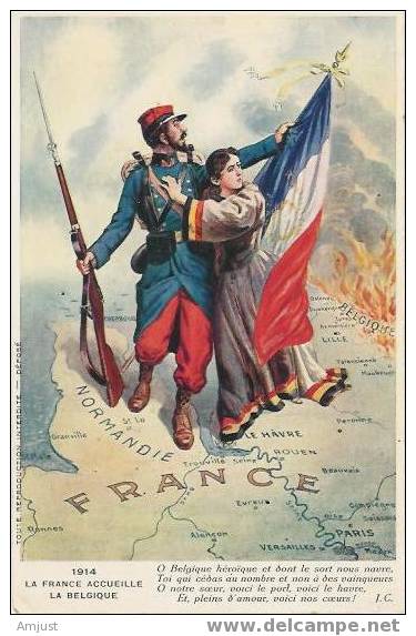 La France Accueille La Belgique - Weltkrieg 1914-18