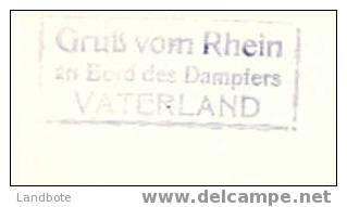 Boppard Am Rhein Mit Stempel Gruß Vom Rhein An Bord Des Dampfers Vaterland - Boppard