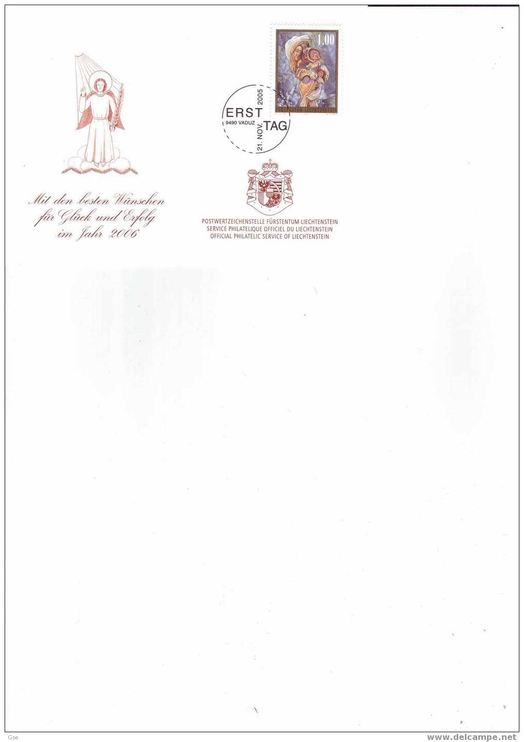 LIECHTENSTEIN 2005 - Annullo Speciale - Buon Anno - Lettres & Documents