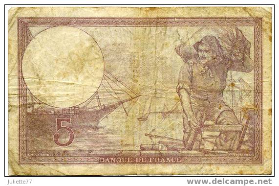 Billets - 5 FRANCS VIOLET (CN 14/09/1933 CN), 593 - F57725 - 5 F 1917-1940 ''Violet''