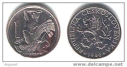 1 Koruna 1946 - Czechoslovakia