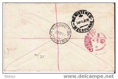Au085/ Einschreiben – Erstflug Adelaida-Perth Mit Seltenem“ Labele“ - Cartas & Documentos