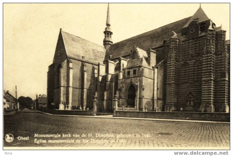 Gheel- Monumentale Kerk Van De H..Dimphna Gebouwd In 1440 Uitgever :L.Vennekens,Gheel Nels S.A.D. - Geel