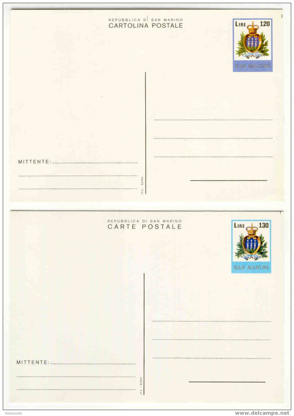 San Marino - Cartoline Postali In Serie Completa Nuova: Ordinari - Postal Stationery