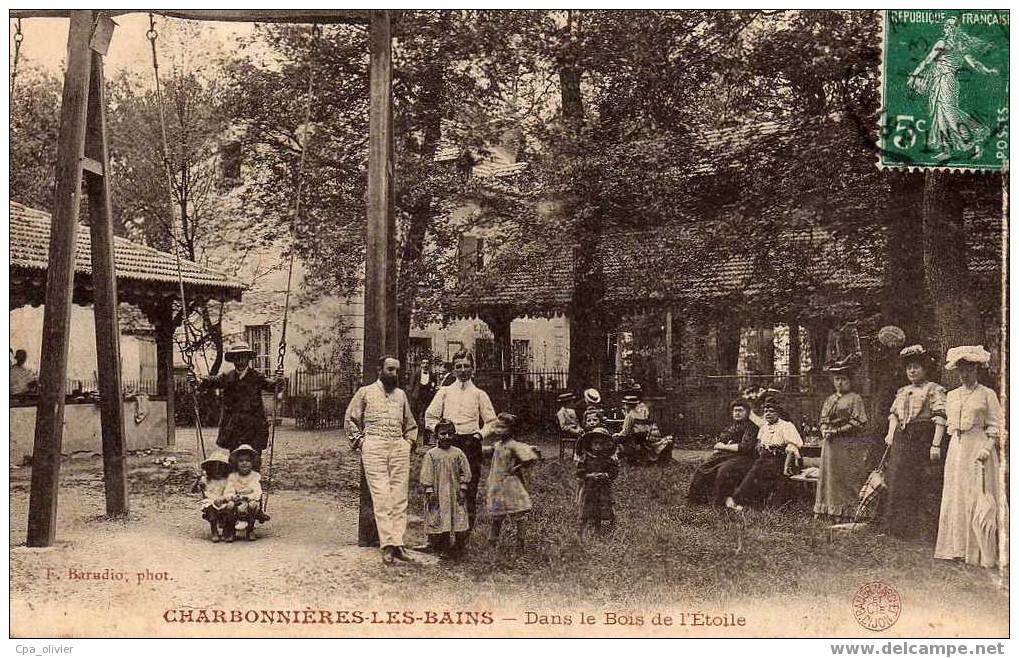 69 CHARBONNIERES LES BAINS Bois De L'Etoile, Trés Animée, Balancoire, Ed Barudio, 1910 - Charbonniere Les Bains