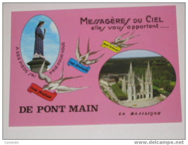 (323) -1- Carte Postale Sur Pontmain  La Basilique - Pontmain