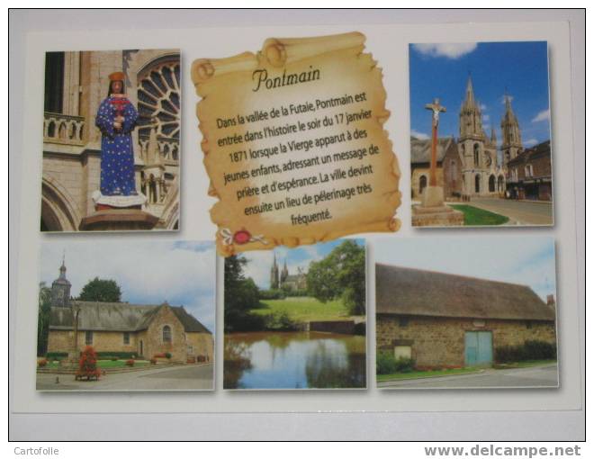 (323) -1- Carte Postale Sur Pontmain  La Basilique 2 - Pontmain