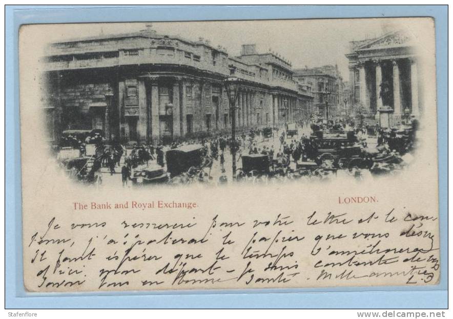 ROYAL EXCHANGE BANK OFF LONDEN VERY NICE DOCUMENT STAMPS 1901 - Bancos