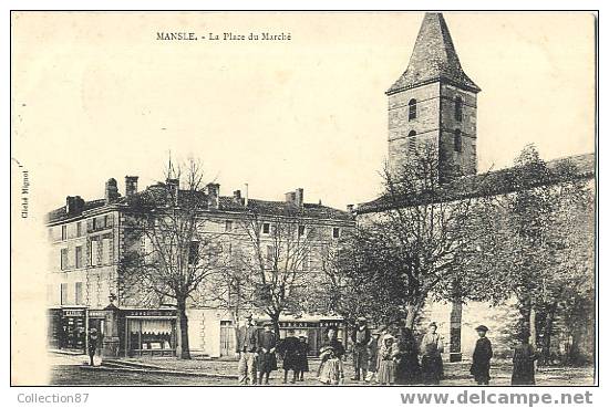 16 - CHARENTE - MANSLE - PLACE Du MARCHE - COMMERCE - BELLE ANIMATION - Edit. MIGNOT - Mansle