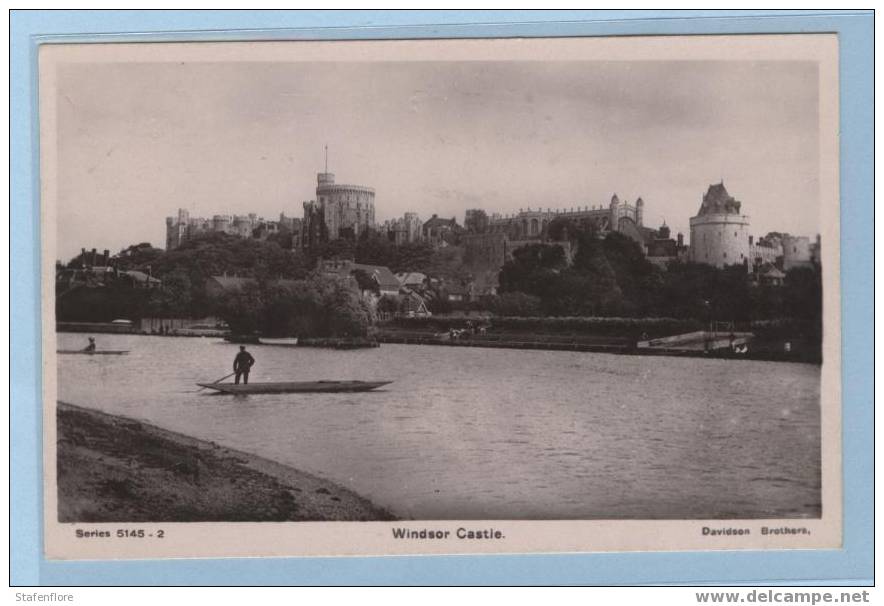WINDSOR CASTLE SMALL BOOT RIVER THAMES SEND OVER TO BELGIUM 1909 BOOT BOTEN - Windsor Castle