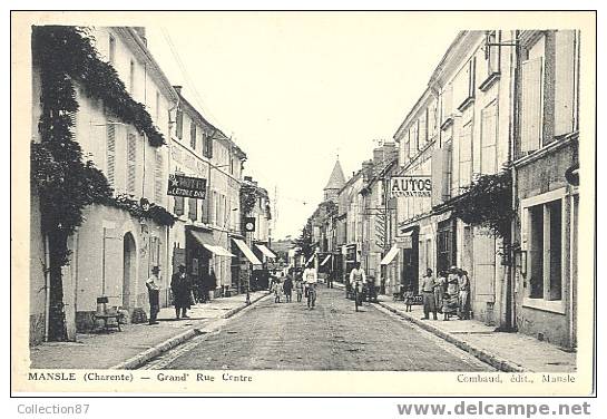 16 - CHARENTE - MANSLE - GRANDE RUE ANIMEE - HOTEL De L'ETOILE D'OR - GARAGE - Edit. COMBAUD - Mansle