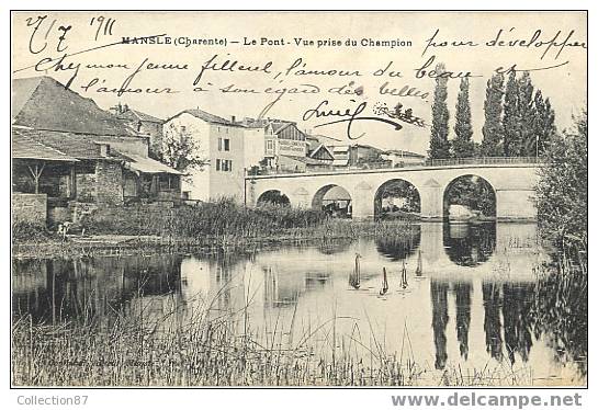 16 - CHARENTE - MANSLE - LE PONT - FABRIQUE De BONNETERIE FAUDRY GONTIER - Edit. COMBAUD - Mansle