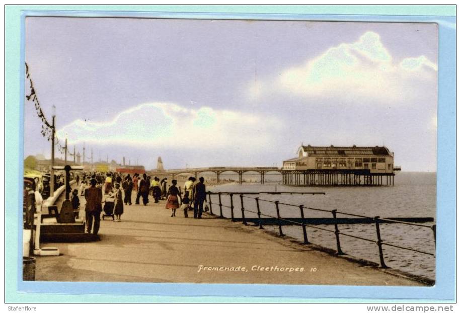 CLAETHORPES PROMENADE VERY NICE FOTO POSTCARD - Other & Unclassified