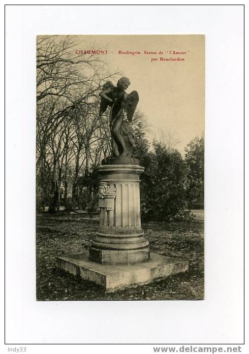 CHAUMONT  - BOULINGRIN. STATUE DE L'AMOUR PAR BOUCHARDON - Monuments