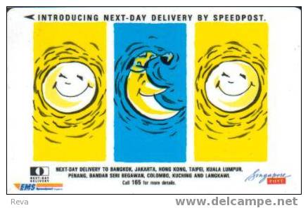 SINGAPORE $2  MOON  SUN  CARTOON   POST  COMPANY  CODE:1SEMA   COMPANY ISSUE  COMPLIMENTARY - Singapour