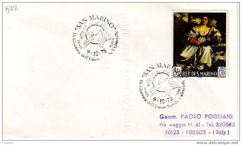 C372 Marcofilia Marcophilie IX Giornata Union Postale Universelle San Marino - U.P.U.