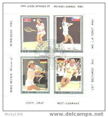 Block Gestempelt / Miniature Sheet Used (B410) - Tennis
