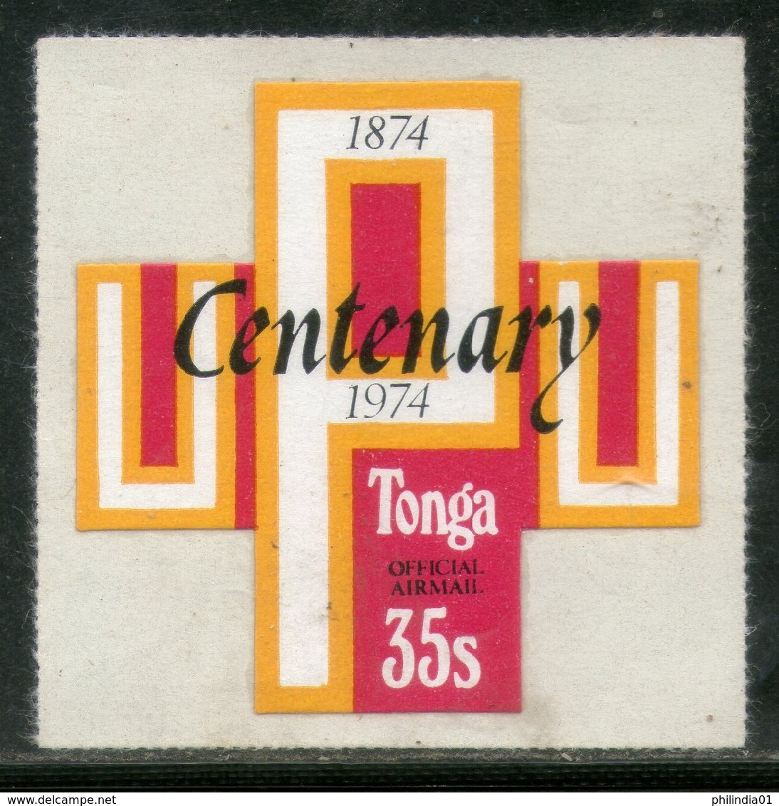 Tonga 1974 35s UPU Centenery Odd Shaped Die Cut Sc CO88 MNH # 478 - U.P.U.