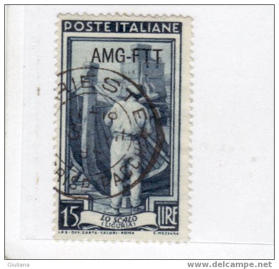 Italia - Trieste Zona A (AMG FTT) -   N. 96 Used   (Sassone) 1950-54 Italia Al Lavoro - Oblitérés