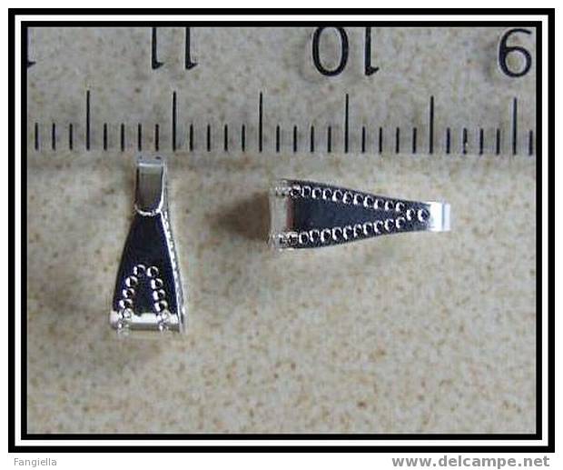 Lot De 2 Bélières Argentées 10x4mm - Perles