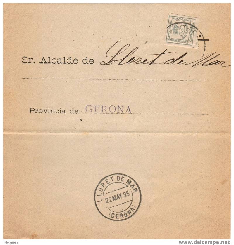 Circular Impresos BARCELONA 1895 A Lloret (Gerona) - Covers & Documents