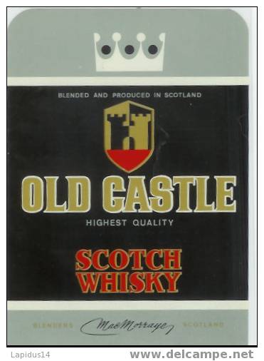 ETIQUETTE     OLD  GASTLE   SCOTCH  WHISKY - Whisky