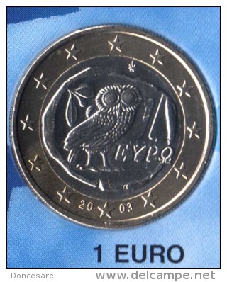 **  1 EURO GRECE 2003 PIECE  NEUVE ** - Griekenland