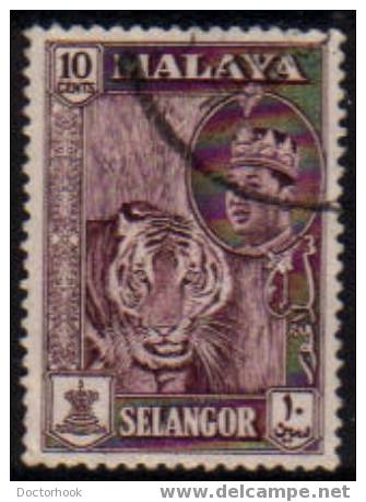 MALAYA---Selangor   Scott   #  107  F-VF USED - Malayan Postal Union