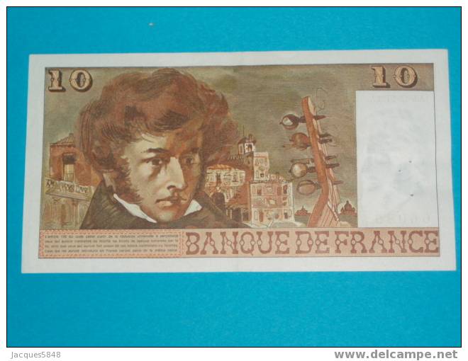 Billet) 10 Fr - Blerioz - 6/12/1973 - Y.11 - N° 66085 - Deux épinglages - Un Légé Plis Central - 10 F 1972-1978 ''Berlioz''